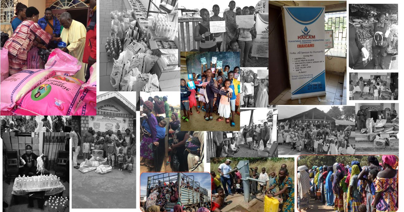 Haicam donation and worker helping people picture