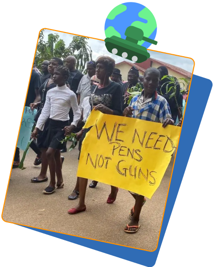 we want pen not war, in camroon